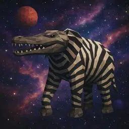 Zebra Elephant Crocodile