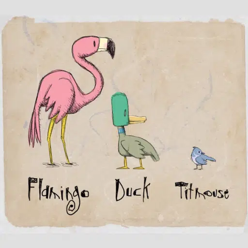 Flamingo Duck Titmouse