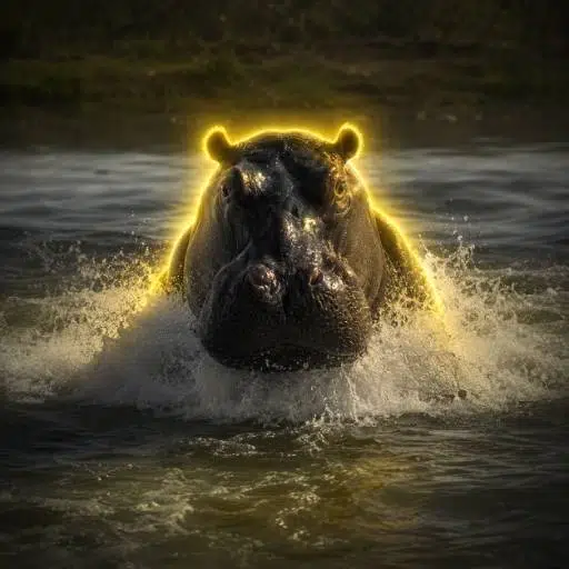 The Charging Hippo logo